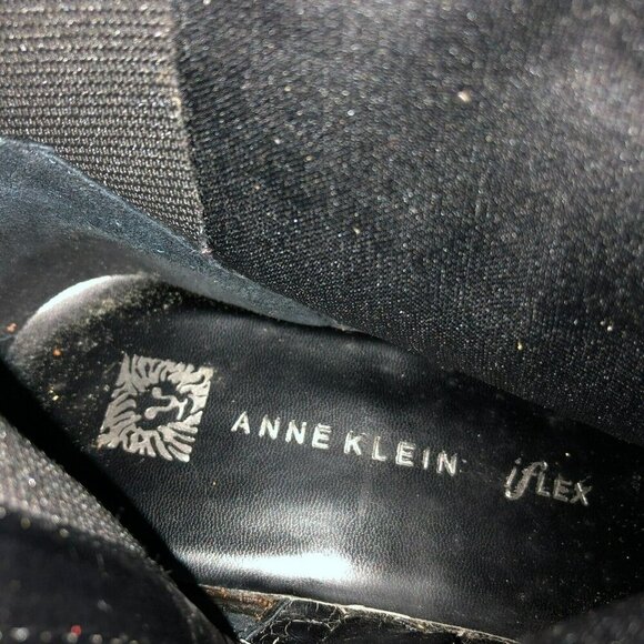 Anne Klein Akelin Flex Black Leather Pull-On Knee High Riding Boots Size 7 - Picture 13 of 13
